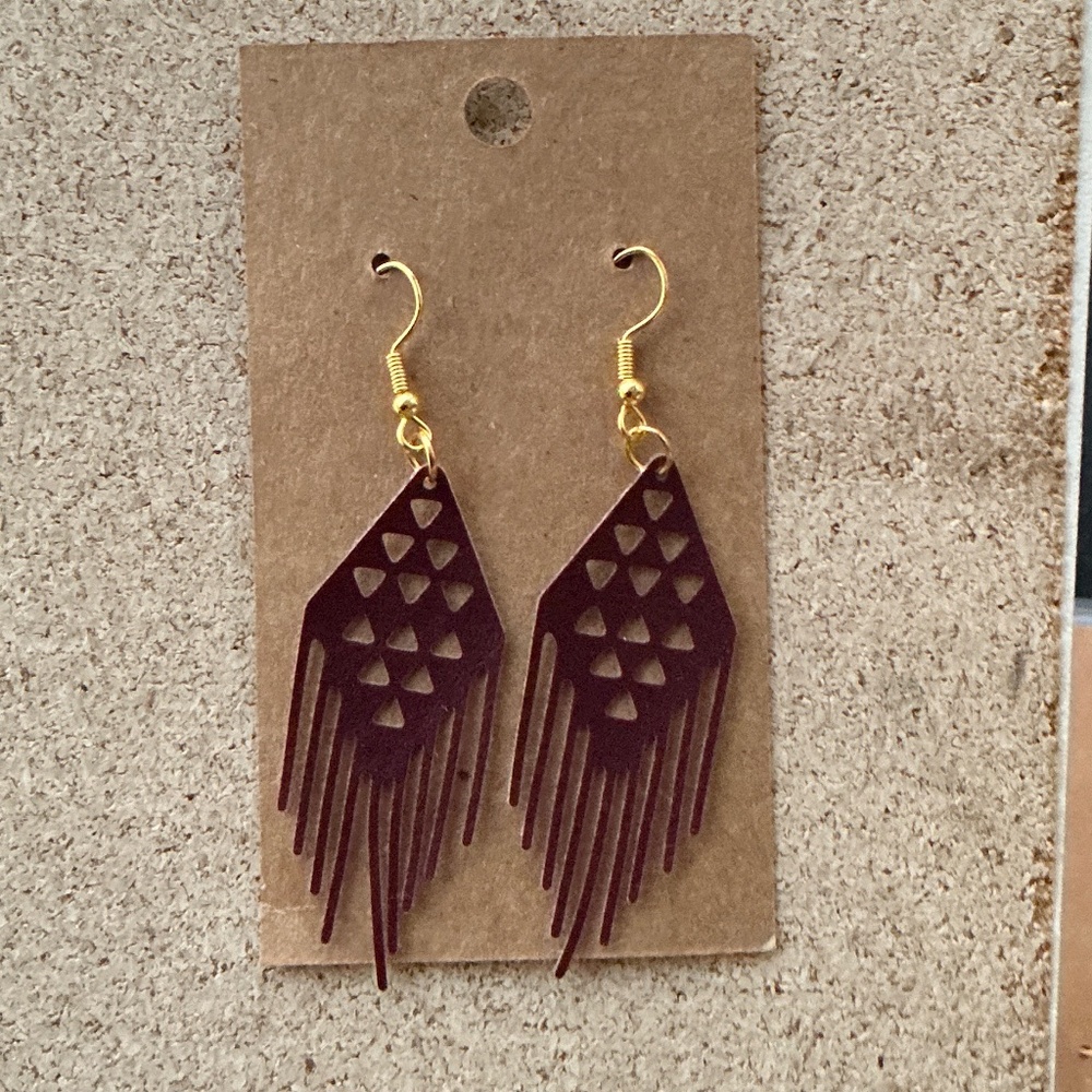 Faux leather earrings